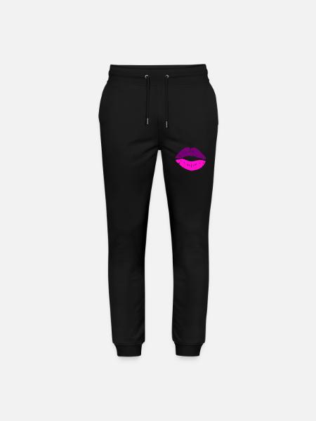 Lips Kiss - Stanley/Stella Mover Unisex Organic Jogging Trousers - black