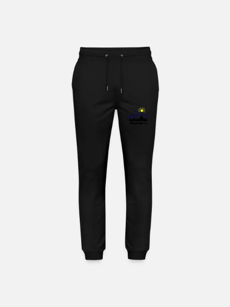 Nature Mountains - Stanley/Stella Mover Unisex Organic Jogging Trousers - black