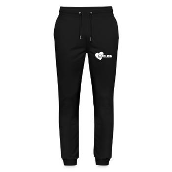 Madleen as a first name - Stanley/Stella Mover Unisex Organic Jogging Trousers - black - Front - Marisol (170cm) & Nik (191cm)