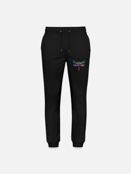 Bunte Libelle Insekt - Stanley/Stella Unisex Bio Jogginghose Mover - Schwarz