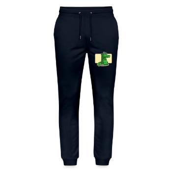 cute crocodile - Stanley/Stella Mover Unisex Organic Jogging Trousers - navy - Front - Marisol (170cm) & Nik (191cm)