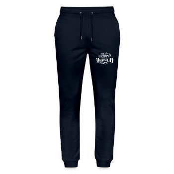 Happy Halloween - Stanley/Stella Mover Unisex Organic Jogging Trousers - navy - Front - Marisol (170cm) & Nik (191cm)