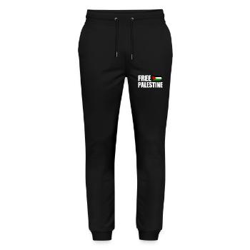 Free palestine - Stanley/Stella Mover Unisex Organic Jogging Trousers - black - Front - Marisol (170cm) & Nik (191cm)