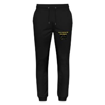Jetzt nicht. Ich denke. - Stanley/Stella Unisex Bio Jogginghose Mover  - Schwarz - Vorne - Marisol (170cm) & Nik (191cm)