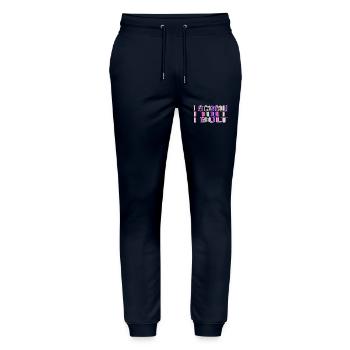 aircraft mechanic tools birthday present idea - Stanley/Stella Mover Unisex Organic Jogging Trousers - navy - Front - Marisol (170cm) & Nik (191cm)