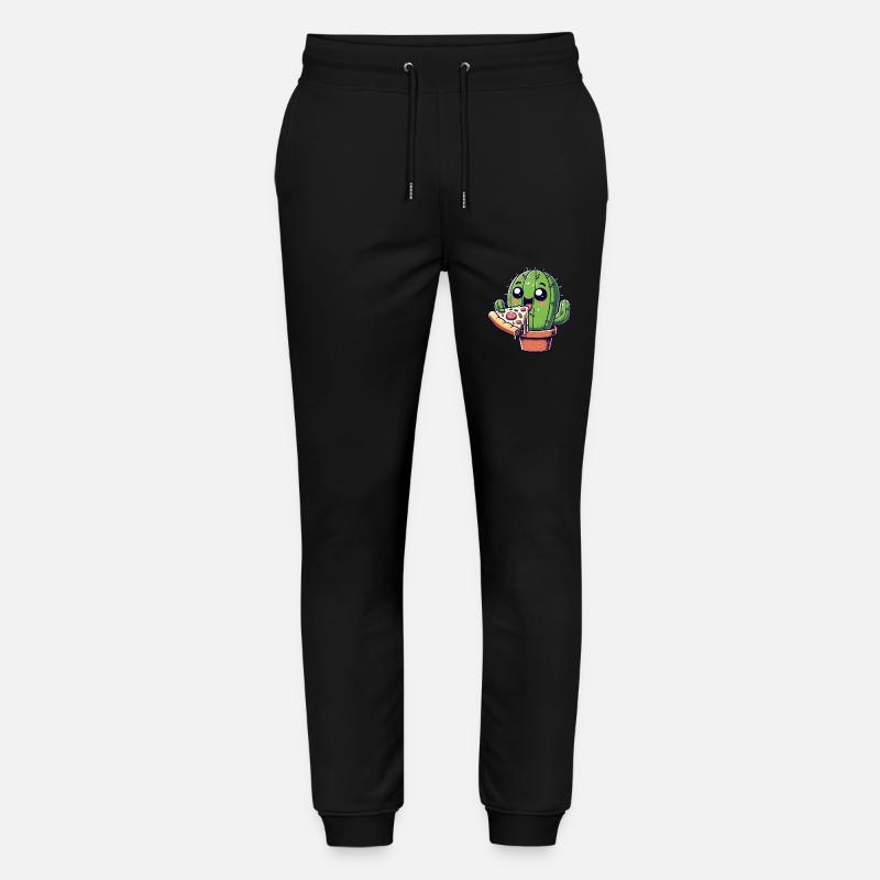 Bande dessinée mignonne Cactus Pizza - Pantalon de jogging bio MOVER Stanley/Stella unisexe - noir