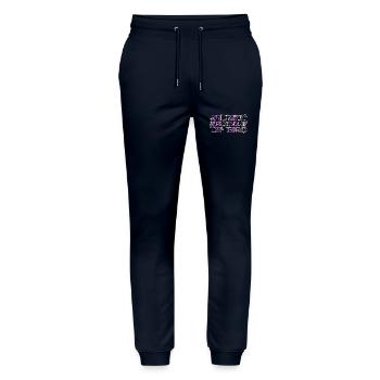 Cool Astronomy Tshirt Space Travel Geek Fun - Stanley/Stella Mover Unisex Organic Jogging Trousers - navy - Front - Marisol (170cm) & Nik (191cm)