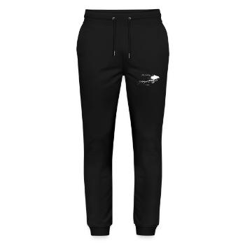 Görlitz | Berzdorfer See "Berzi" Urlaub See - Stanley/Stella Unisex Bio Jogginghose Mover  - Schwarz - Vorne - Marisol (170cm) & Nik (191cm)
