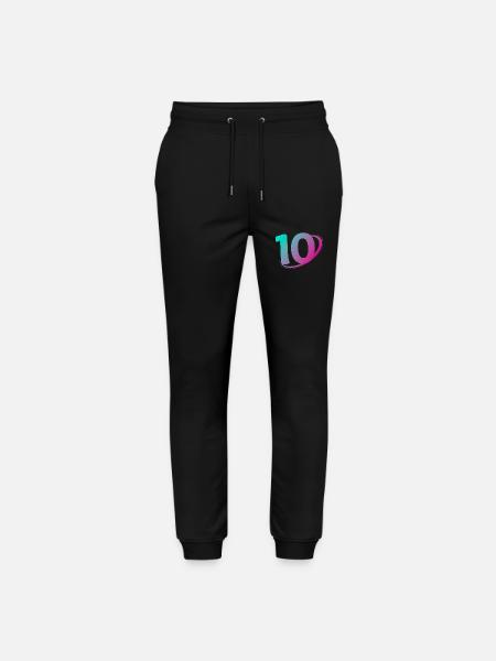 Nummer 10 mehrfarbig - Stanley/Stella Unisex Bio Jogginghose Mover  - Schwarz