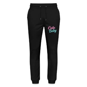 Cute baby - Stanley/Stella Mover Unisex Organic Jogging Trousers - black - Front - Marisol (170cm) & Nik (191cm)