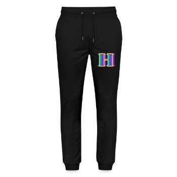 Mehrfarbiger Buchstabe h – originelle Geschenkidee - Stanley/Stella Unisex Bio Jogginghose Mover  - Schwarz - Vorne - Marisol (170cm) & Nik (191cm)