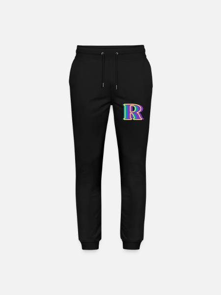 Mehrfarbiger Buchstabe r - Stanley/Stella Unisex Bio Jogginghose Mover  - Schwarz