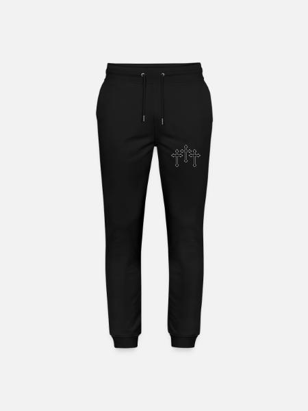 Cross Symbol Christianity - Stanley/Stella Mover Unisex Organic Jogging Trousers - black
