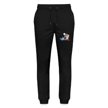Teddy Bear Sailor with Whale Fantasy Kids - Stanley/Stella Mover Unisex Organic Jogging Trousers - black - Front - Marisol (170cm) & Nik (191cm)