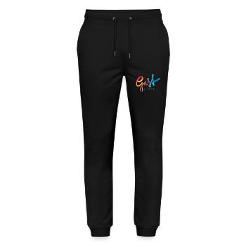 Gast auf Erden - Stanley/Stella Unisex Bio Jogginghose Mover  - Schwarz - Vorne - Marisol (170cm) & Nik (191cm)