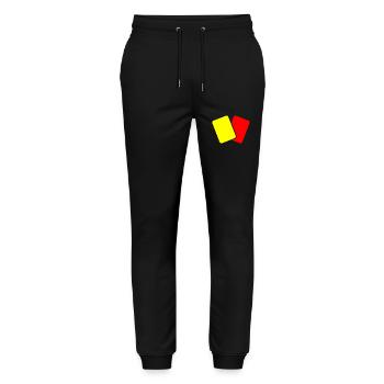 Red & yellow card soccer - Stanley/Stella Mover Unisex Organic Jogging Trousers - black - Front - Marisol (170cm) & Nik (191cm)