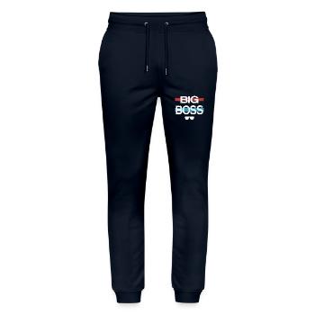 Boss Chef Chefin Vorgesetzter - Stanley/Stella Unisex Bio Jogginghose Mover  - Navy - Vorne - Marisol (170cm) & Nik (191cm)