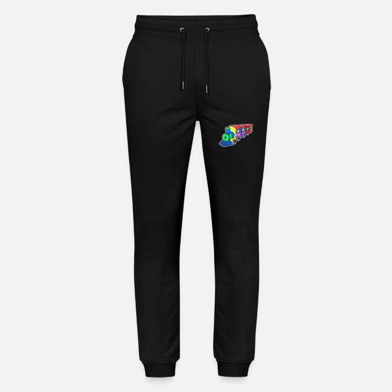 Eisenbahn Dampflok Kinder - Stanley/Stella Unisex Bio Jogginghose Mover  - Schwarz
