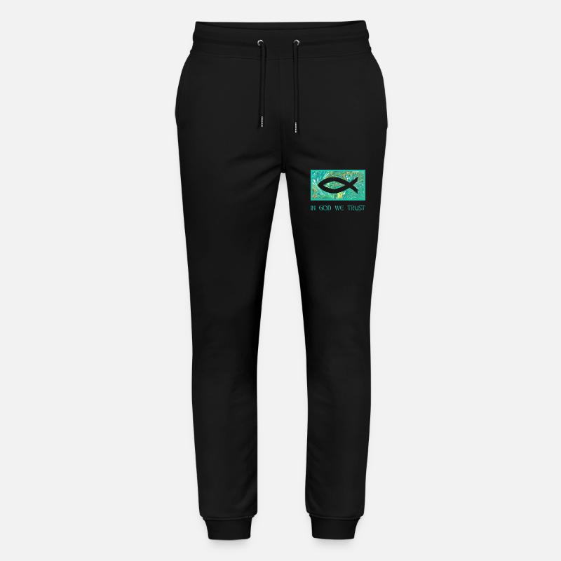 fisch ichthys e 71 - Stanley/Stella Mover Unisex Organic Jogging Trousers - black