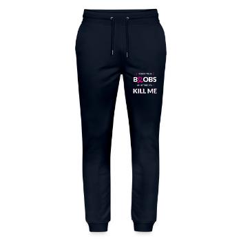 Breast cancer screening - Stanley/Stella Mover Unisex Organic Jogging Trousers - navy - Front - Marisol (170cm) & Nik (191cm)