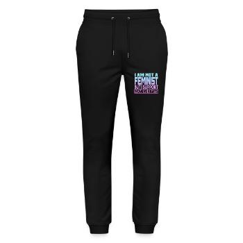 Soutient les droits des femmes - Pantalon de jogging bio MOVER Stanley/Stella unisexe - noir - Devant - Marisol (170cm) & Nik (191cm)