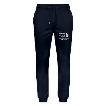 Ein kluger Pudel folgt seinem Frauchen wohin er - Stanley/Stella Unisex Bio Jogginghose Mover  - Navy - Vorne - Marisol (170cm) & Nik (191cm)