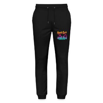 Agonda Beach India - Stanley/Stella Unisex Bio Jogginghose Mover  - Schwarz - Vorne - Marisol (170cm) & Nik (191cm)