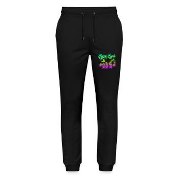 Marari Beach India - Stanley/Stella Unisex Bio Jogginghose Mover  - Schwarz - Vorne - Marisol (170cm) & Nik (191cm)