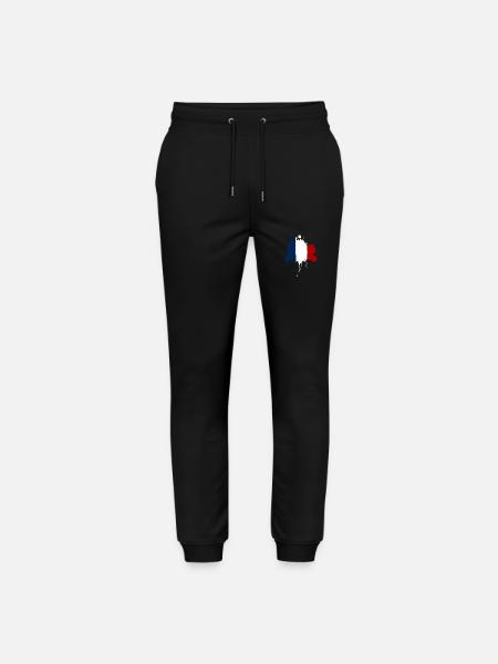 Frankreich Flagge Fleckendesign - Stanley/Stella Unisex Bio Jogginghose Mover  - Schwarz