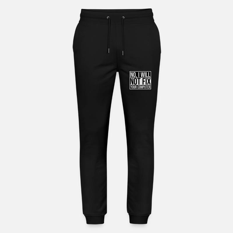 not fix your computer - Stanley/Stella Mover Unisex Organic Jogging Trousers - black