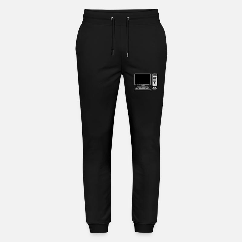 Computer Keyboard Mouse Screen - Stanley/Stella Mover Unisex Organic Jogging Trousers - black