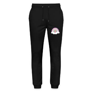 Rainbow Pig Pastel Colors Clouds Gift - Stanley/Stella Mover Unisex Organic Jogging Trousers - black - Front - Marisol (170cm) & Nik (191cm)