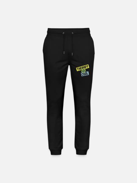 therapy is cool Quote - Stanley/Stella Mover Unisex Organic Jogging Trousers - black