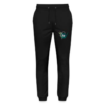 Butterfly Garden - Stanley/Stella Mover Unisex Organic Jogging Trousers - black - Front - Marisol (170cm) & Nik (191cm)