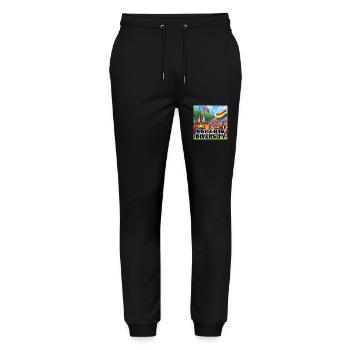 United in Diversity - Stanley/Stella Unisex Bio Jogginghose Mover  - Schwarz - Vorne - Marisol (170cm) & Nik (191cm)