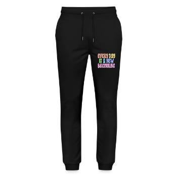 Every Day is a new Beginning - Stanley/Stella Mover Unisex Organic Jogging Trousers - black - Front - Marisol (170cm) & Nik (191cm)