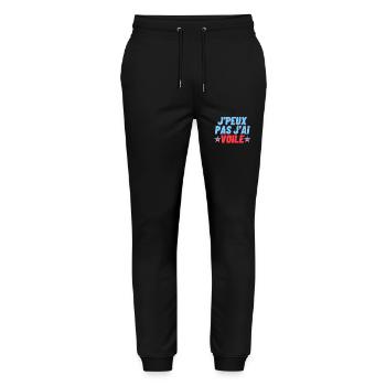J peux pas j ai voile - Pantalon de jogging bio MOVER Stanley/Stella unisexe - noir - Devant - Marisol (170cm) & Nik (191cm)