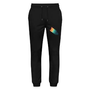 Retro Yoga - Stanley/Stella Unisex Bio Jogginghose Mover  - Schwarz - Vorne - Marisol (170cm) & Nik (191cm)