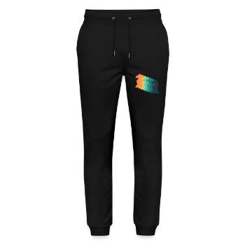 Vintage Game Chess - Stanley/Stella Mover Unisex Organic Jogging Trousers - black - Front - Marisol (170cm) & Nik (191cm)