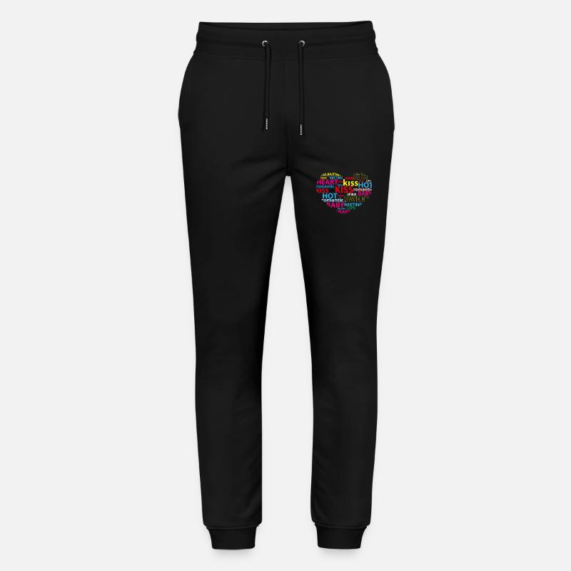 Liebe im Herzen - Stanley/Stella Unisex Bio Jogginghose Mover  - Schwarz