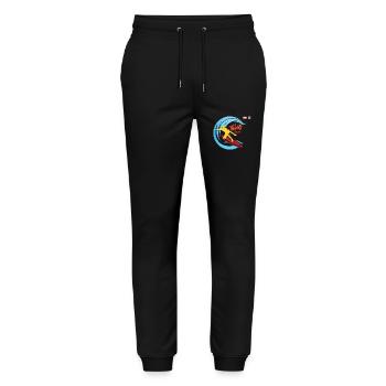2024 Surf Tahiti surfeur - Pantalon de jogging bio MOVER Stanley/Stella unisexe - noir - Devant - Marisol (170cm) & Nik (191cm)