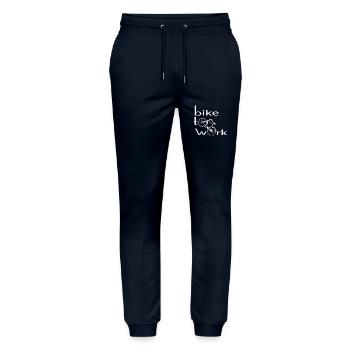 Bike to work - Pantalon de jogging bio MOVER Stanley/Stella unisexe - marine - Devant - Marisol (170cm) & Nik (191cm)