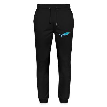 Whale shark blue green - Stanley/Stella Mover Unisex Organic Jogging Trousers - black - Front - Marisol (170cm) & Nik (191cm)