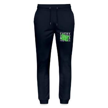 carpenter baby and toddler shirts union carpenter - Stanley/Stella Mover Unisex Organic Jogging Trousers - navy - Front - Marisol (170cm) & Nik (191cm)