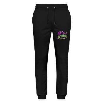 electrician beer electricity gift electric shock - Stanley/Stella Mover Unisex Organic Jogging Trousers - black - Front - Marisol (170cm) & Nik (191cm)
