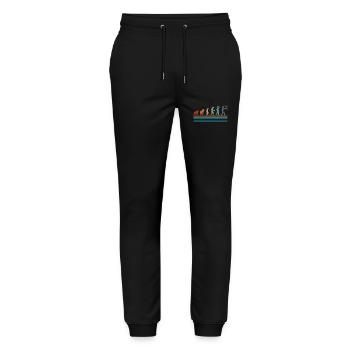 Retro Vintage Social Media Evolution - Stanley/Stella Unisex Bio Jogginghose Mover  - Schwarz - Vorne - Marisol (170cm) & Nik (191cm)