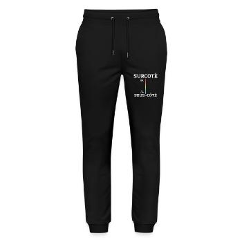 Fitness vs Fitness Pizza - Pantalon de jogging bio MOVER Stanley/Stella unisexe - noir - Devant - Marisol (170cm) & Nik (191cm)