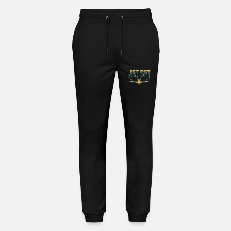 FLUGZEUGE - Stanley/Stella Unisex Bio Jogginghose Mover  - Schwarz
