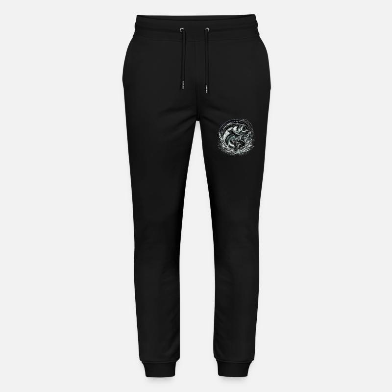 Angeln Angler dynamisch Geschenk - Stanley/Stella Unisex Bio Jogginghose Mover  - Schwarz