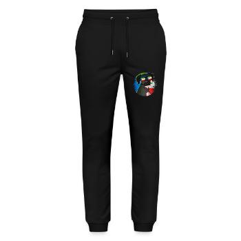Equatorial Guinea - Stanley/Stella Mover Unisex Organic Jogging Trousers - black - Front - Marisol (170cm) & Nik (191cm)